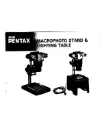 Preview for 1 page of Pentax Macrophoto Stand & Lighting Table Operating Manual