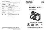 Preview for 1 page of Pentax MX-1 Operating Manual