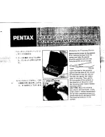 Предварительный просмотр 1 страницы Pentax MX Interchangeable Focusing Screen Operating Manual