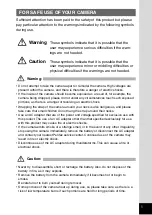 Preview for 3 page of Pentax Optio 230 Operating Manual