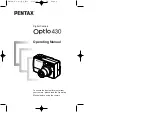 Preview for 1 page of Pentax Optio 430 Operating Manual