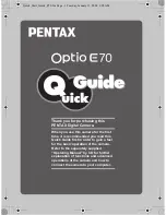 Pentax Optio E70 Quick Start Quide preview