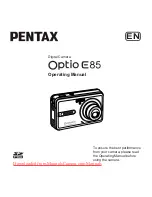 Preview for 1 page of Pentax Optio E85 Operating Manual