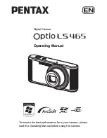 Предварительный просмотр 1 страницы Pentax Optio LS 465 Operating Manual