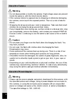 Preview for 4 page of Pentax Optio LS 465 Operating Manual