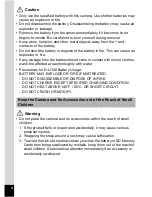 Preview for 6 page of Pentax Optio LS 465 Operating Manual