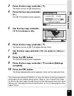 Предварительный просмотр 41 страницы Pentax Optio LS 465 Operating Manual