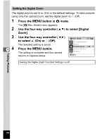 Preview for 76 page of Pentax Optio M30 Operating Manual