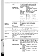 Preview for 178 page of Pentax Optio M30 Operating Manual