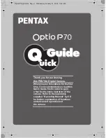 Preview for 1 page of Pentax Optio P70 Quick Manual