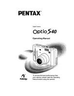 Preview for 1 page of Pentax Optio S40 - Optio S40 4MP Digital Camera Operating Manual