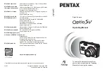 Preview for 1 page of Pentax OPTIO SV Operating Manual