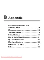 Preview for 211 page of Pentax OPTIO VS20 Operating Manual