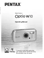 Preview for 1 page of Pentax Optio W10 Operating Manual