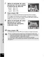 Preview for 182 page of Pentax Optio WS80 Black and Orange (Spanish) Manual De Instrucciones