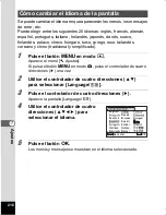 Preview for 218 page of Pentax Optio WS80 Black and Orange (Spanish) Manual De Instrucciones