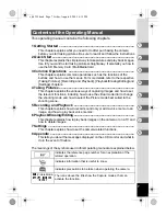 Preview for 9 page of Pentax OptioS4 Operating Manual