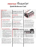 Pentax PocketJet Quick Reference Card preview