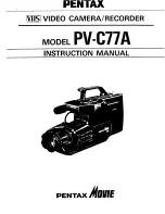 Pentax PV-C77A Instruction Manual предпросмотр