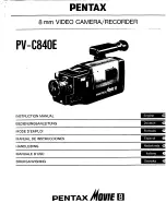 Pentax PV-C840E Instruction Manual preview