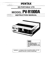 Pentax PV-R1000A Instruction Manual preview