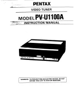 Предварительный просмотр 1 страницы Pentax PV-U1100A Instruction Manual