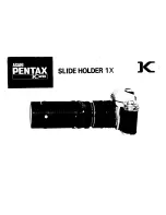 Preview for 1 page of Pentax Slide Holder 1X Operating Manual