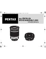 Pentax smc -DA INTERCHANGEABLE LENS Operating Manual preview