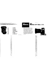 Preview for 1 page of Pentax SMC Shift 28mm f/3.5 Operating Manual