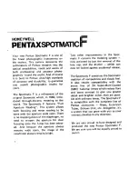 Preview for 3 page of Pentax Spotmatic F User Manual