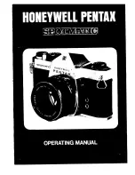 Pentax Spotmatic Operating Manual preview