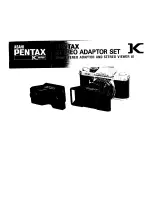 Предварительный просмотр 1 страницы Pentax Stereo Adapter Set K series Operating Manual