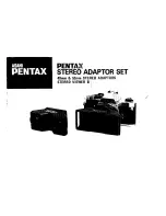 Preview for 1 page of Pentax STEREO ADAPTOR SET Operating Manual