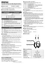 Preview for 2 page of Pentax TS2V314CED Operating Instructions