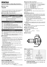 Предварительный просмотр 2 страницы Pentax TS420PE Operating Instructions