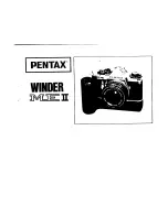 Pentax Winder ME II Operating Manual preview