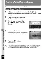 Предварительный просмотр 31 страницы Pentax WS80 - Optio Digital Camera Operating Manual