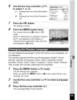 Предварительный просмотр 147 страницы Pentax WS80 - Optio Digital Camera Operating Manual