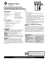 Предварительный просмотр 1 страницы Pentek US-1500 Installation And Operating Instructions Manual