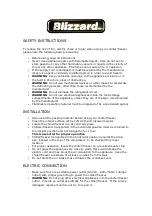 Preview for 2 page of PENTLAND Blizzard UCR140 Manual Of Instructions For Use And Installation