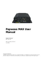 peplink Pepwave MAX Series User Manual предпросмотр