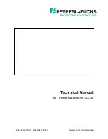 Preview for 1 page of Pepperl+Fuchs ENT-DC-30 Technical Manual