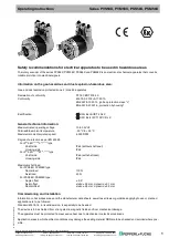 Предварительный просмотр 1 страницы Pepperl+Fuchs PVS58X Series Operating Instructions