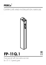 Preview for 1 page of PERCo FP-11Q.1 Installation Manual