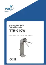 PERCo TTR-04CW Assembly And Operation Manual preview