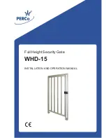 PERCo WHD-15 Installation And Operation Manual предпросмотр