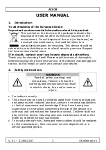 Preview for 3 page of Perel AC028 User Manual