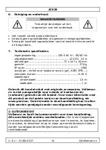 Preview for 14 page of Perel AC028 User Manual