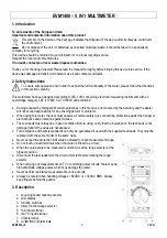 Предварительный просмотр 3 страницы Perel EVM1400 User Manual