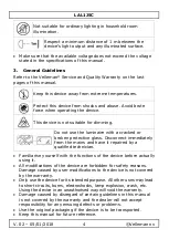 Предварительный просмотр 4 страницы Perel LAL1J5C User Manual